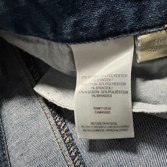 Michael Kors Women's Bootcut Jeans Size 16W Blue Denim Dark Wash High Waist Pant - Picture 7 of 9